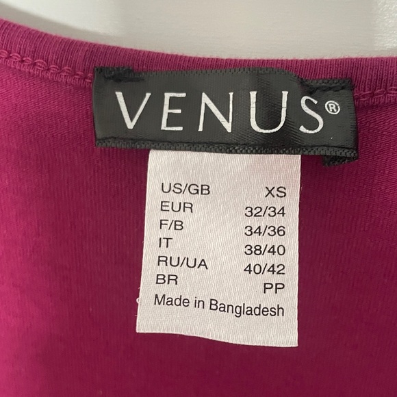 VENUS 3/4 Sleeve Dress in Deep Burgundy - Picture 2 of 7